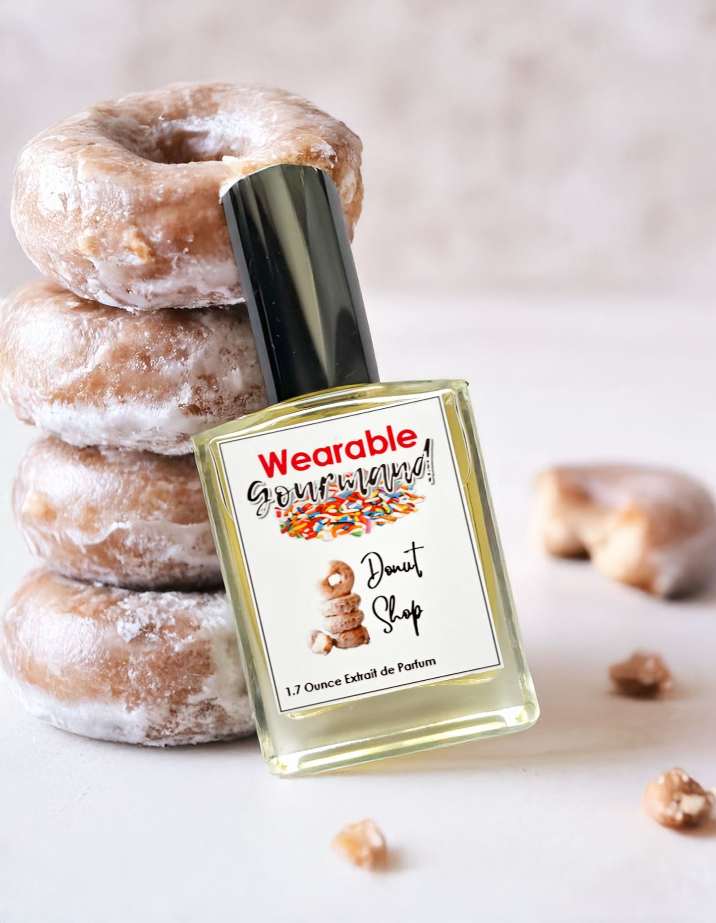 glazed donut, vanilla cake, brown sugar, glaze, vanilla bean perfume fragrance