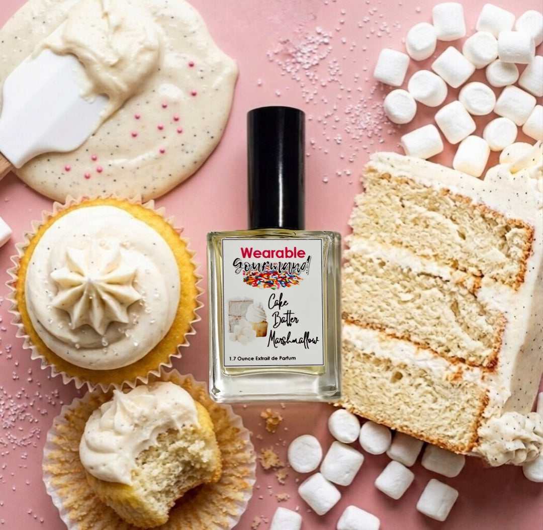 Cake Batter Marshmallow is a long-lasting cake, buttercream, frosting, and marshmallow gourmand perfume with a 40% fragrance concentration 