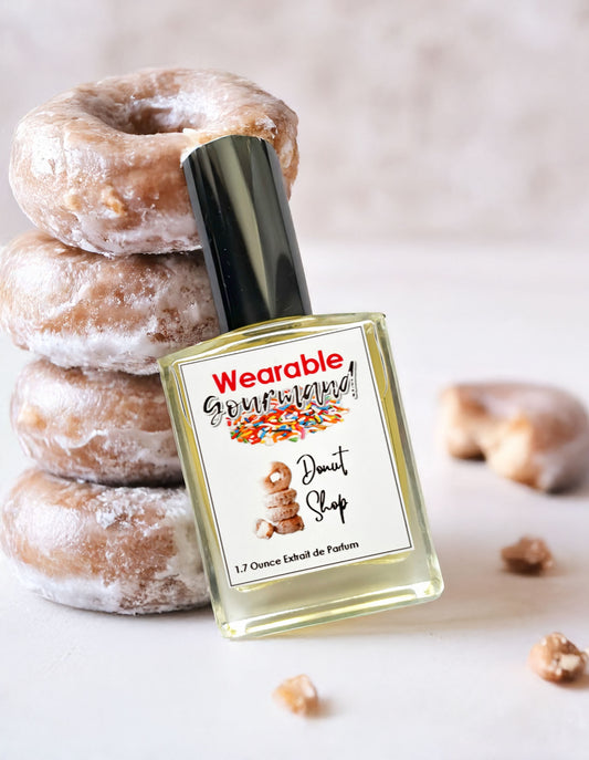 glazed donut, vanilla cake, brown sugar, glaze, vanilla bean perfume fragrance