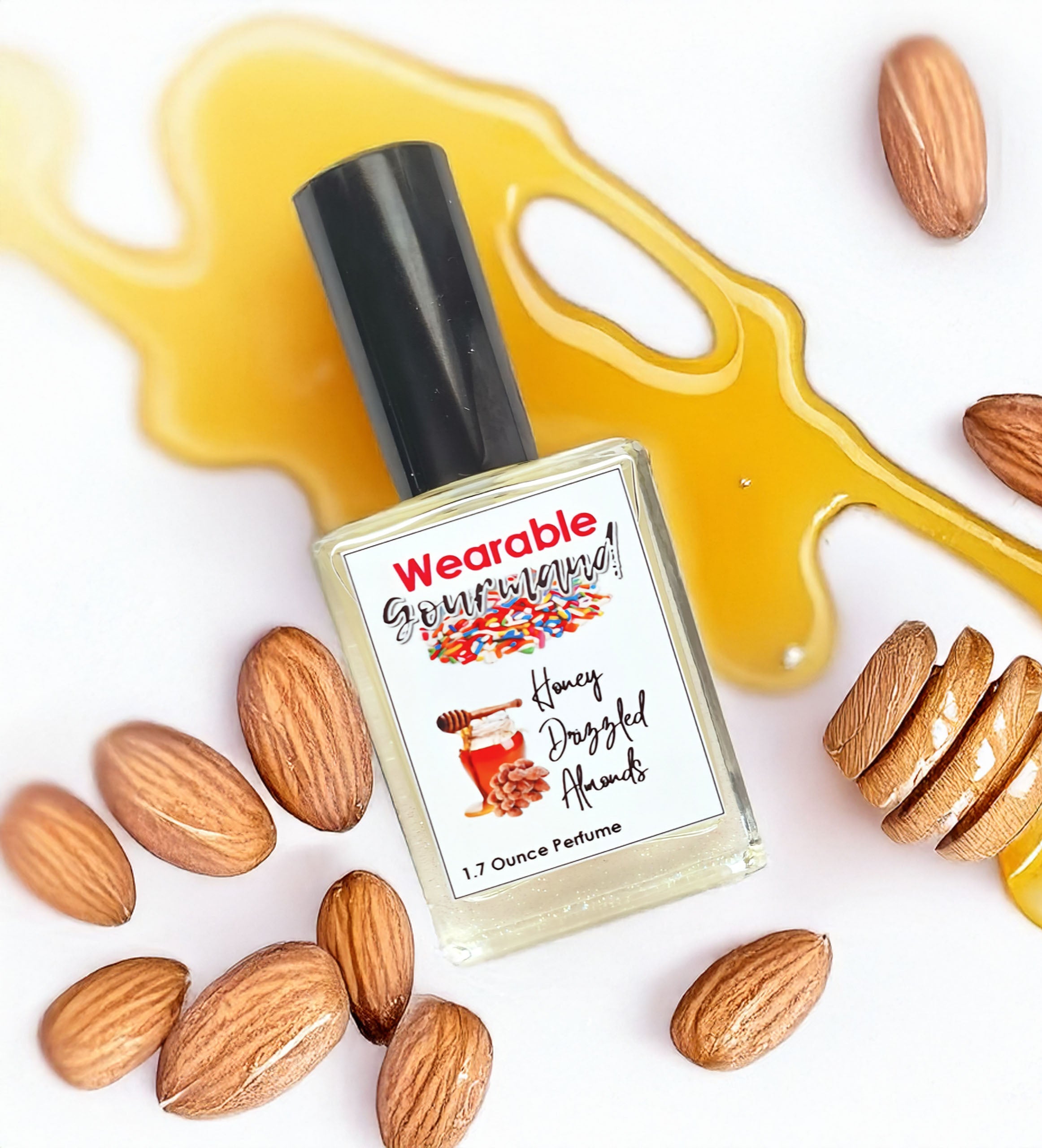 Honey Drizzled Almonds Extrait de Parfum 1.7 oz — warm honey almond amaretto gourmand perfume by Wearable Gourmand