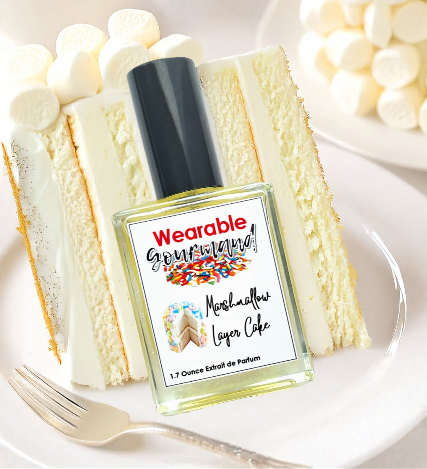 Marshmallow Layer Cake Extrait de Parfum 1.7 oz — sweet marshmallow vanilla cake gourmand perfume by Wearable Gourmand