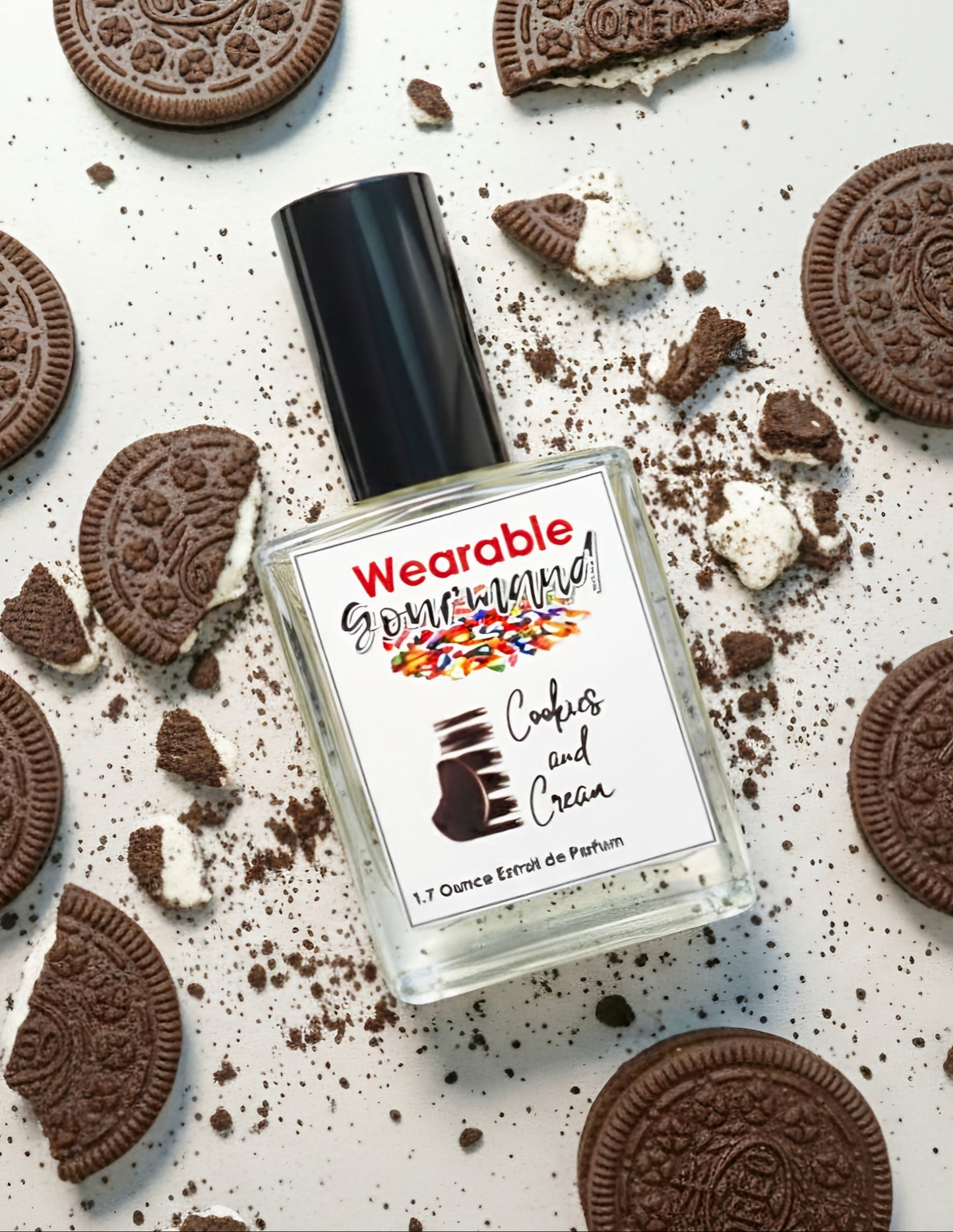 Vanilla, marshmallow cream, cookie, oreo, cookie cream, chocolate, cocoa, wafer, strong perfume, gourmand perfume