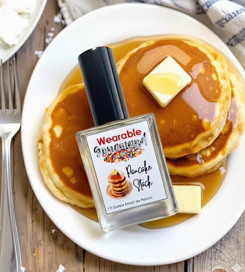strong perfume, gourmand fragrance, gourmand perfume, breakfast perfume, pancake perfume, pancake fragrance mist, pancake fragrance, buttermilk pancake perfume, maple perfume, perfume that lasts, buttery perfume, nostalgic perfume scents